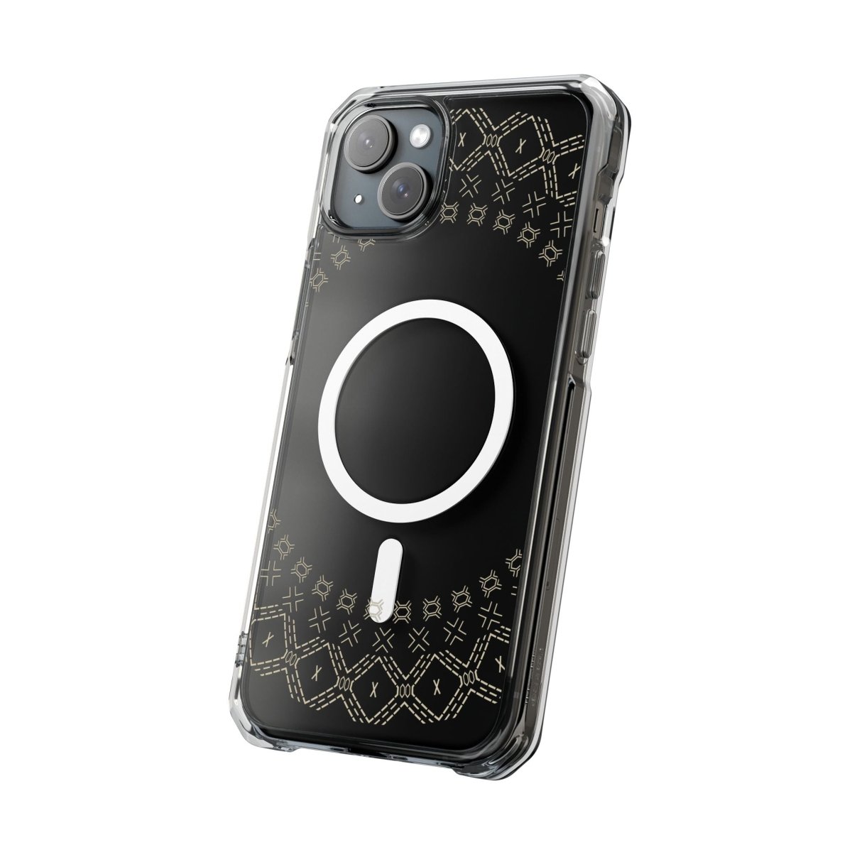 PasifikaOne MagSafe clear case for iPhone 16 featuring Samoan Malu design, transparent protective Magsafe case.