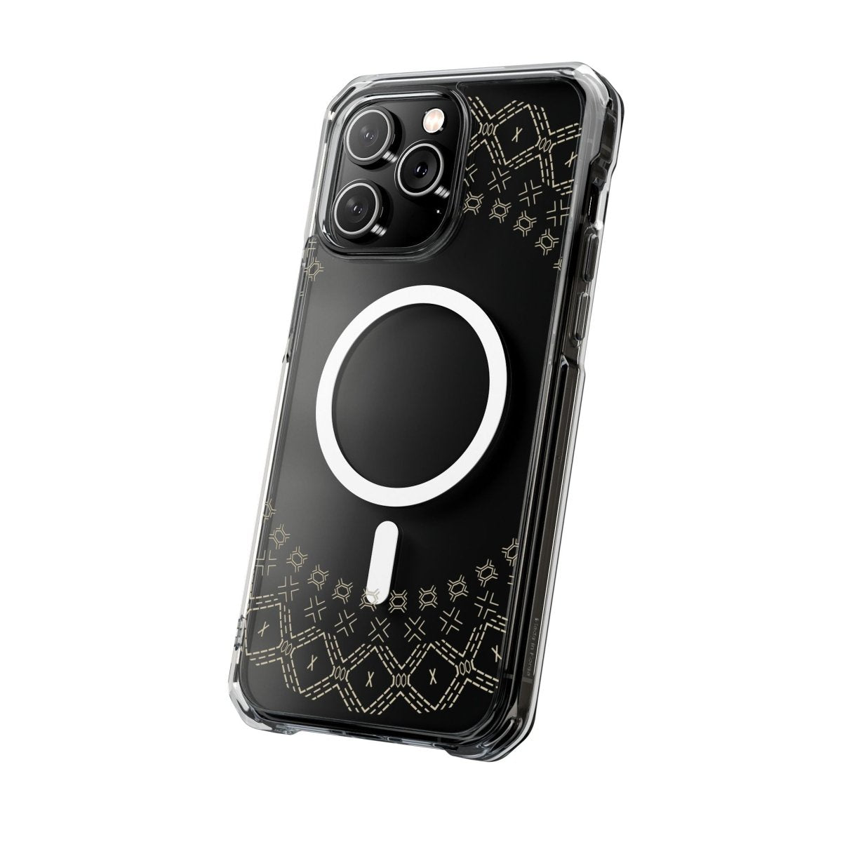 WOYC PasifikaOne MagSafe iPhone ClearCase featuring Samoan Malu design, transparent Magsafe case for iPhone 16.
