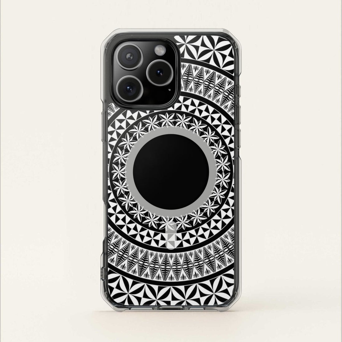 PasifikaOne MagSafe clear case for iPhone 16, featuring Tongan design, transparent protective shell for AU, NZ, and USA markets.