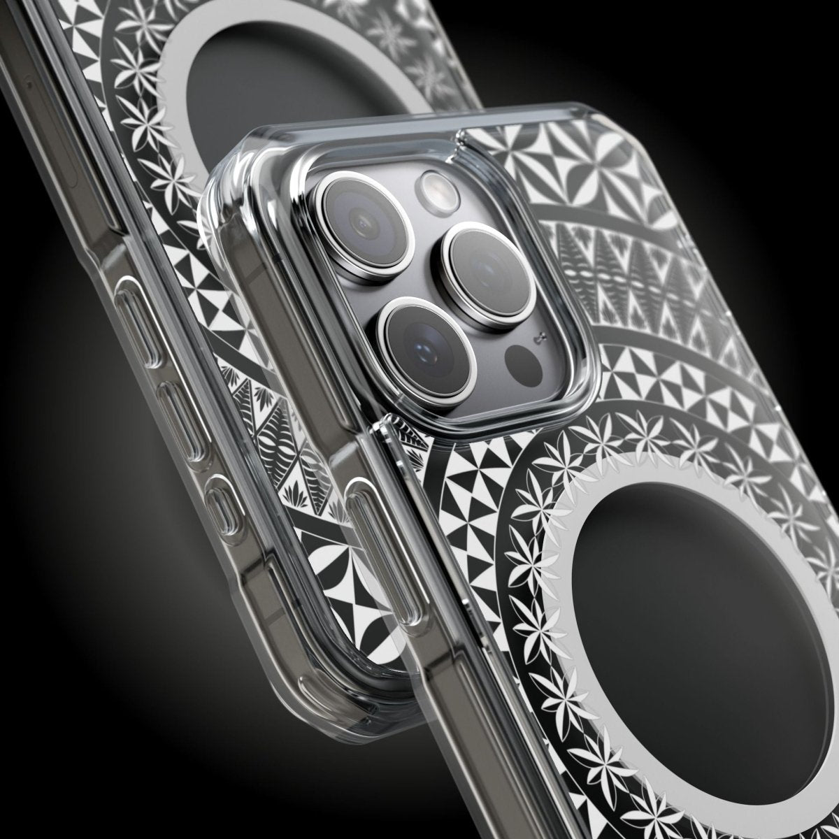 PasifikaOne MagSafe clear case for iPhone 16, featuring Tongan design, made for AU, NZ, and USA markets, transparent and protective.