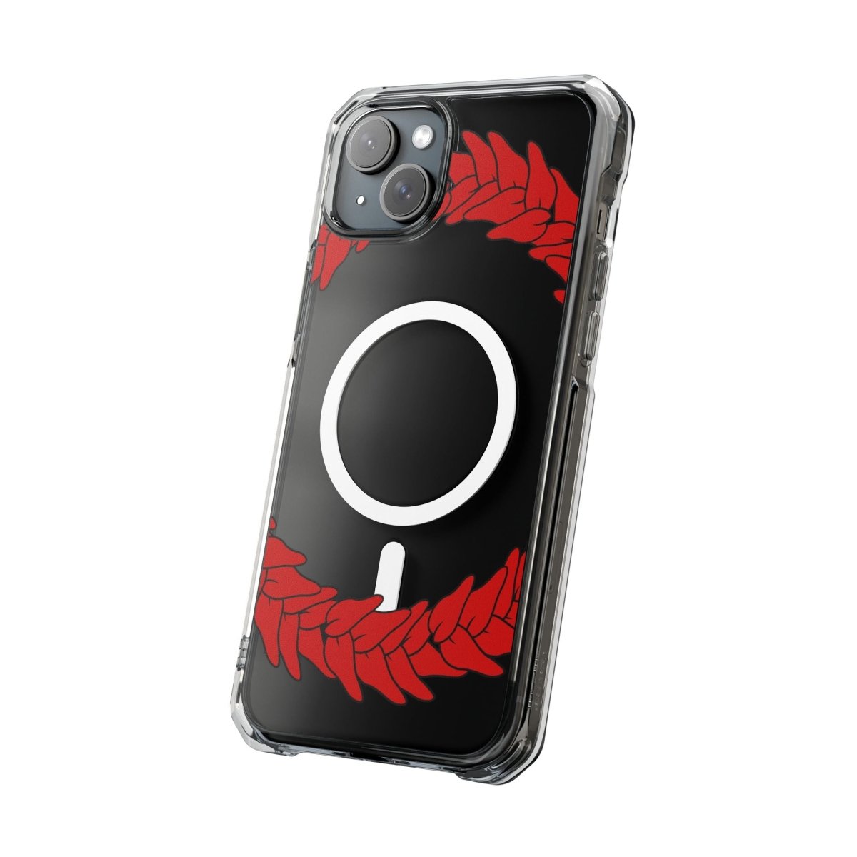 WOYC PasifikaOne MagSafe clear case for iPhone 16, featuring Ula Fala design, showcasing a transparent protective phone cover.