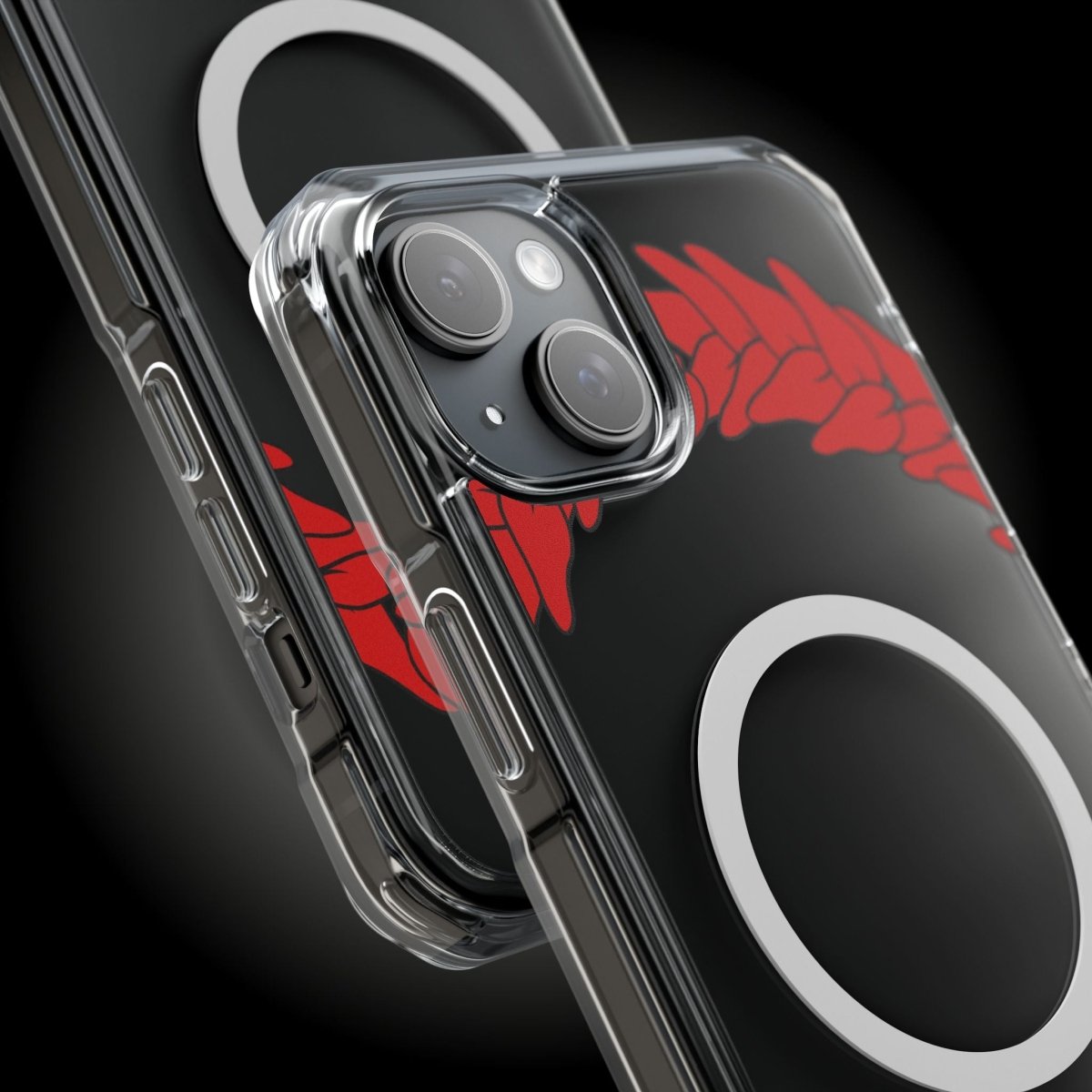 WOYC PasifikaOne MagSafe clear phone case for iPhone 16, featuring Ula Fala design, transparent and protective.