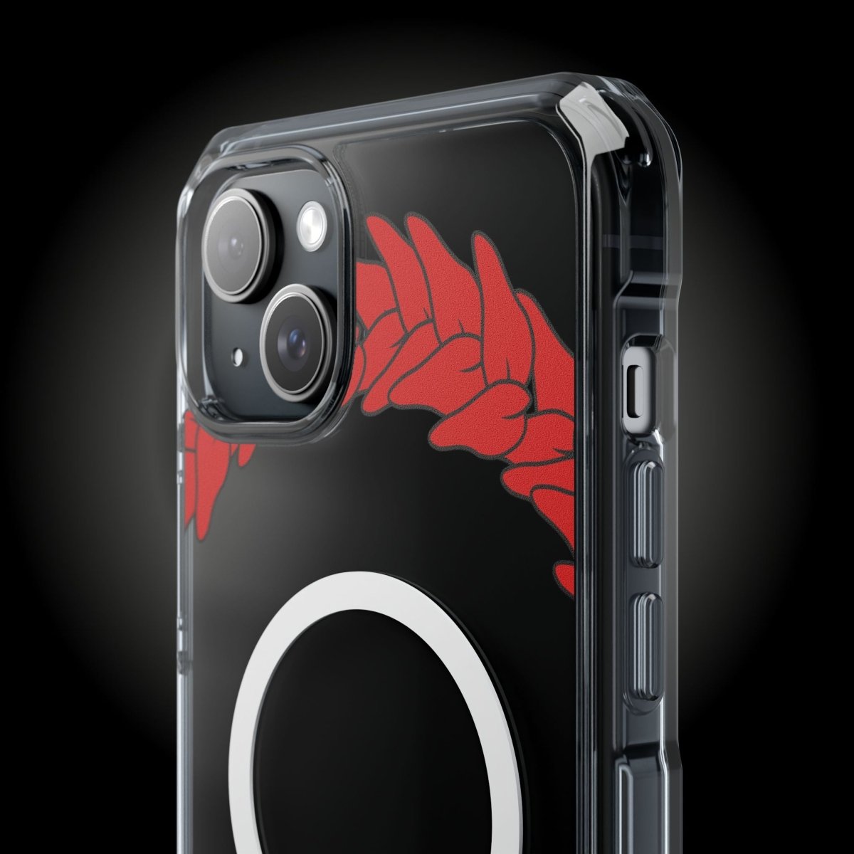 WOYC PasifikaOne MagSafe clear case for iPhone 16, featuring Ula Fala design, transparent protective phone case.
