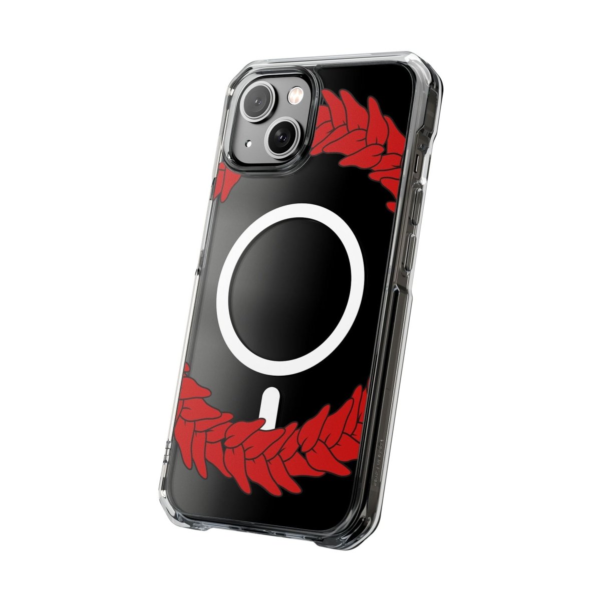 WOYC PasifikaOne MagSafe clear case for iPhone 16 featuring Ula Fala design, transparent and protective phone cover.