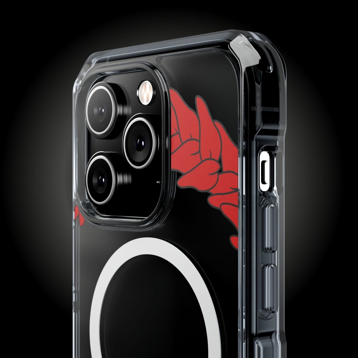WOYC PasifikaOne MagSafe clear case for iPhone 16 featuring Ula Fala design, showcasing transparent protection and MagSafe compatibility.