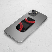 Glossy white Ula Fala Grip Stand accessory, designed for phones, with a sleek, one-size fit and durable build.