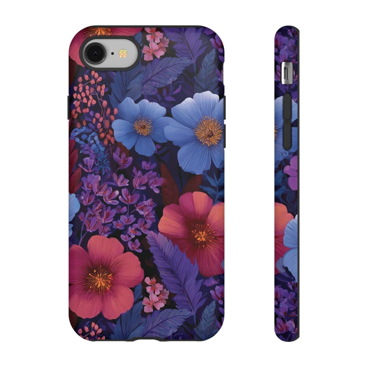 Lavender Tropics iPhone Tough Phone Case for iPhone 17, glossy finish, protective rugged design in vibrant lavender pattern.