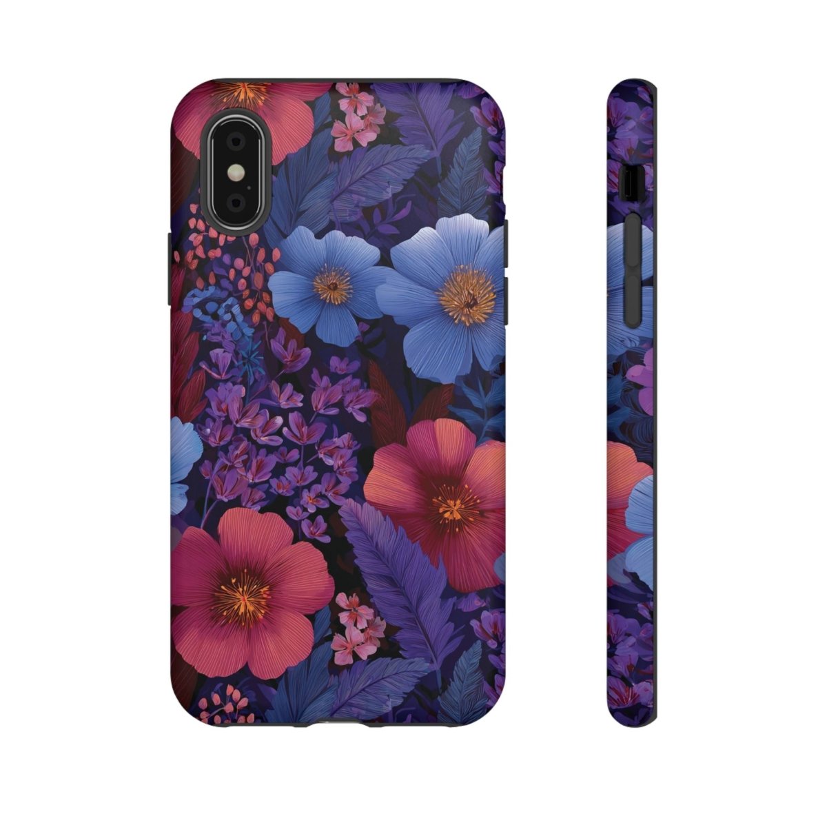 Lavender Tropics tough phone case for iPhone 17, glossy finish, designed, suitable for AU, NZ, and USA models.