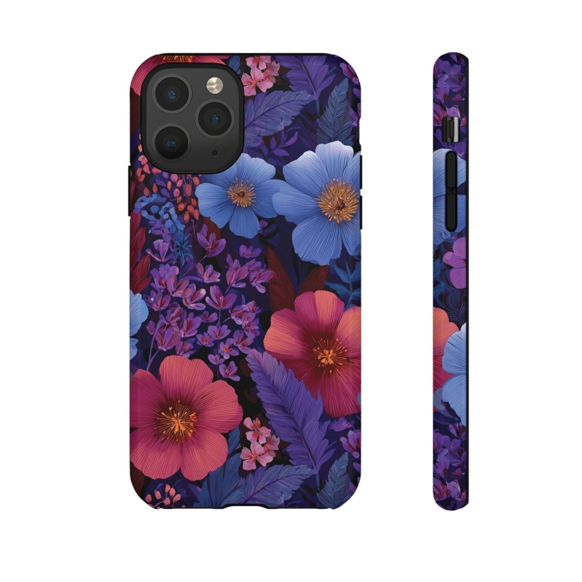 Lavender Tropics iPhone Tough Phone Case by Printify for iPhone 17, glossy finish, protective and durable design.