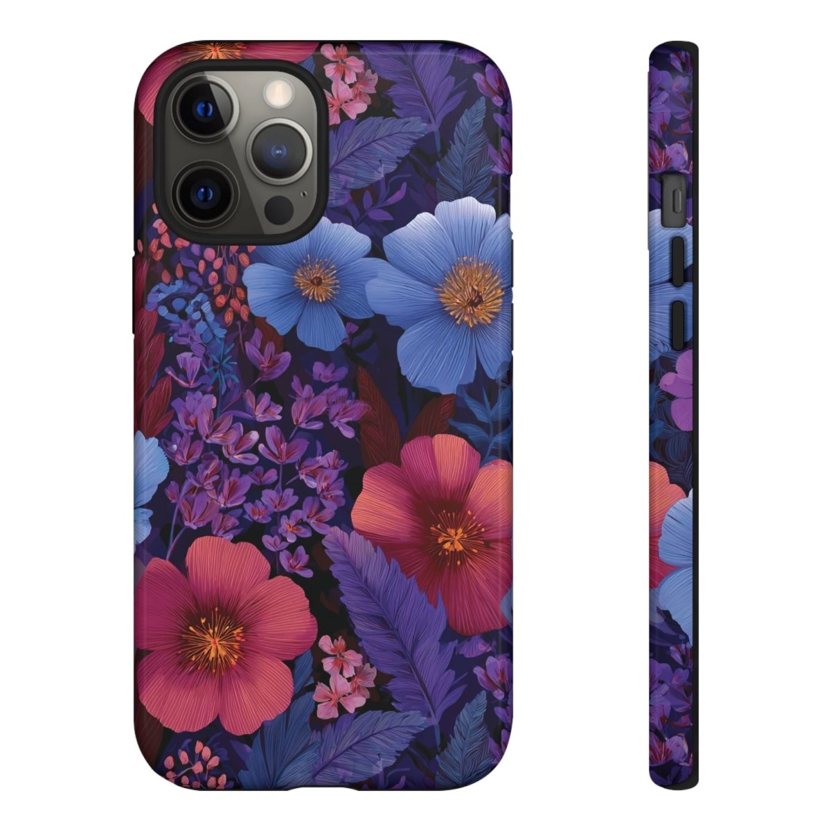 Lavender Tropics iPhone Tough Phone Case by Printify for iPhone 17, glossy finish, protective and stylish.