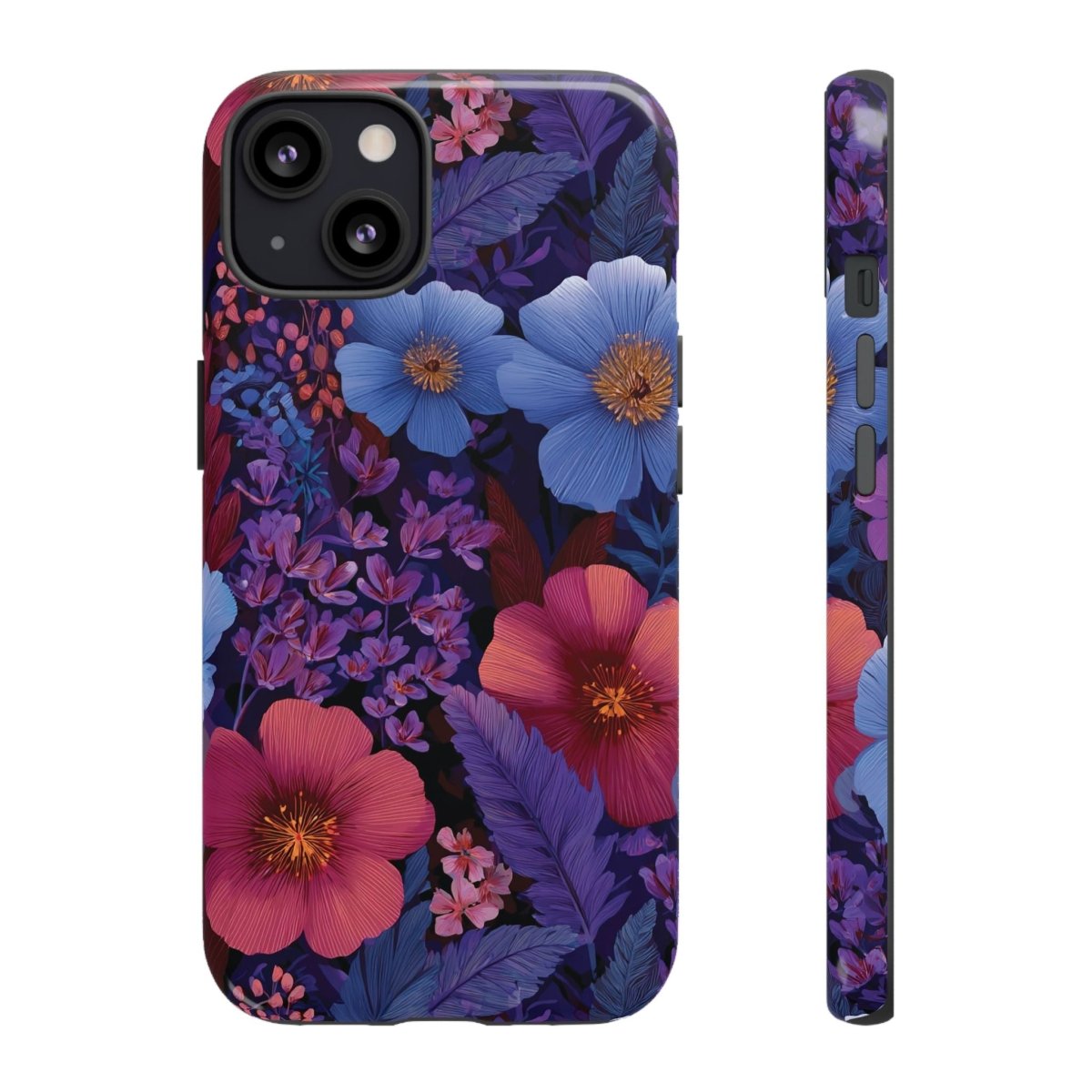 Lavender Tropics iPhone Tough Phone Case by Printify for iPhone 17, glossy finish, protective and stylish design.