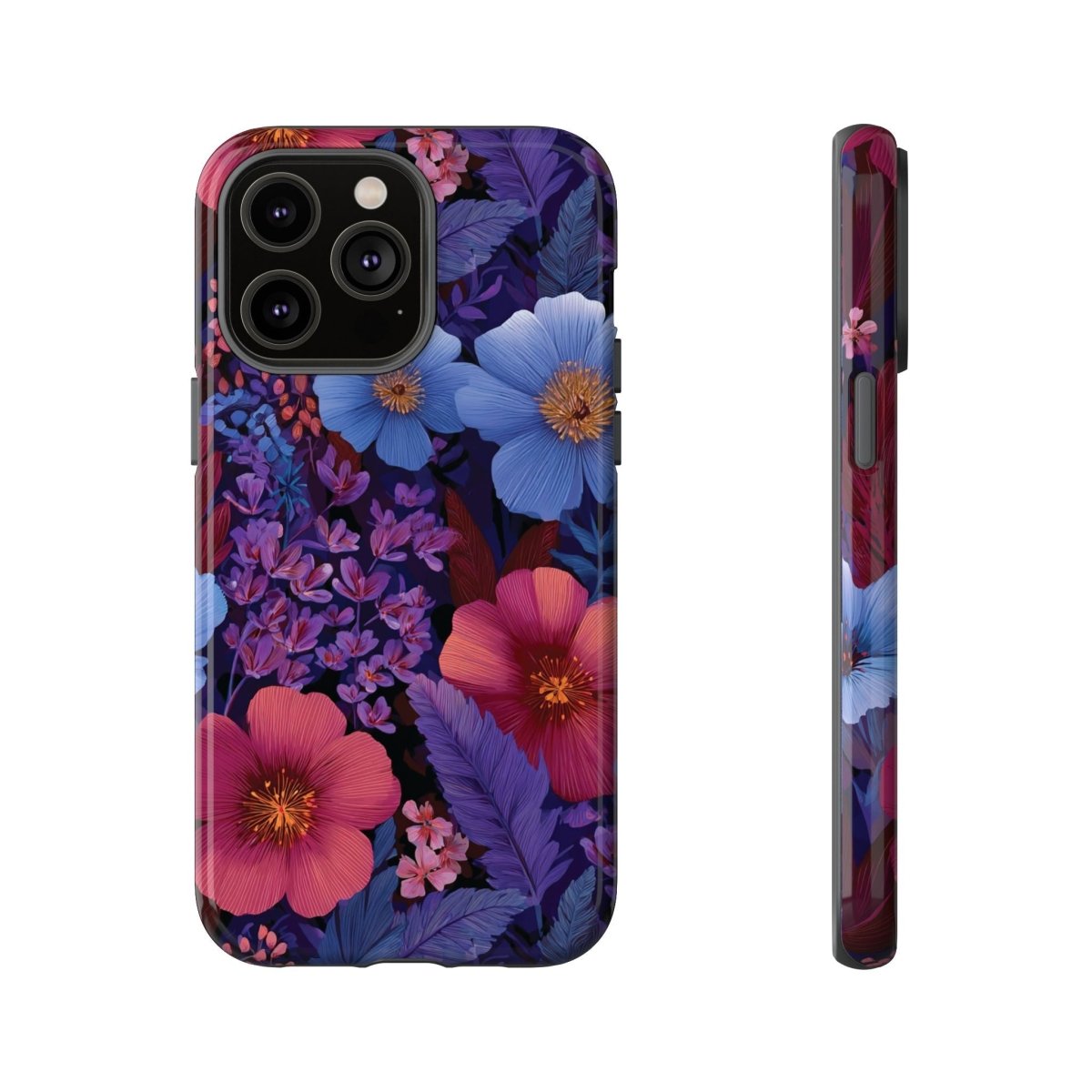 Lavender Tropics iPhone Tough Phone Case by Printify for iPhone 17, glossy finish, rugged protection, vibrant tropical design.