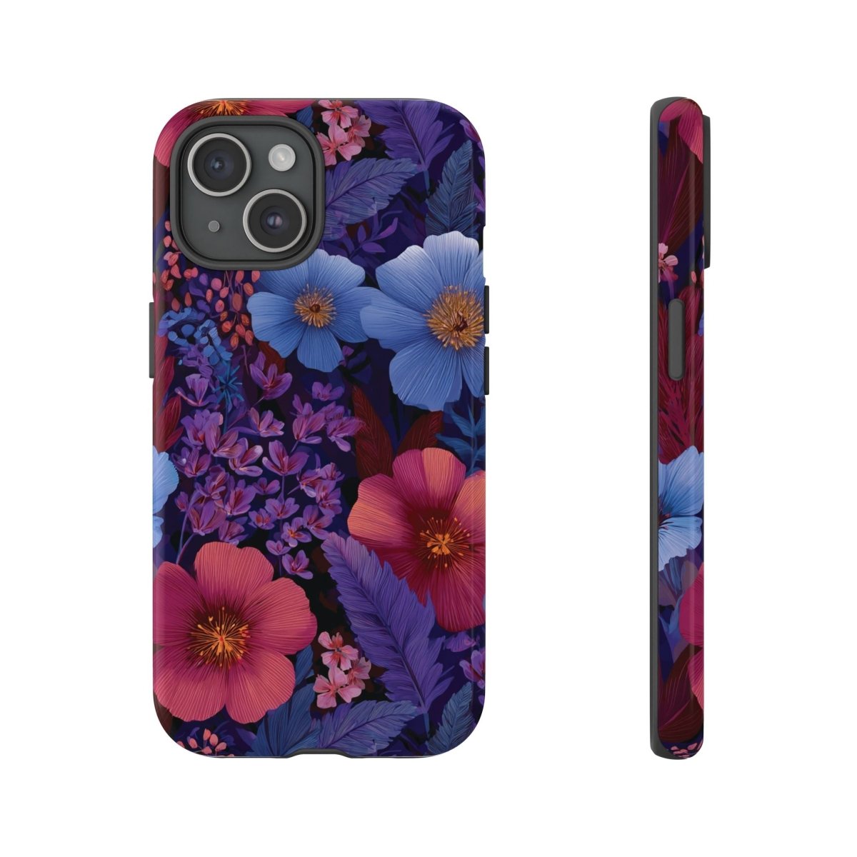 Lavender Tropics iPhone Tough Phone Case by Printify for iPhone 17, glossy finish with vibrant tropical design, suitable for AU, NZ, and USA.
