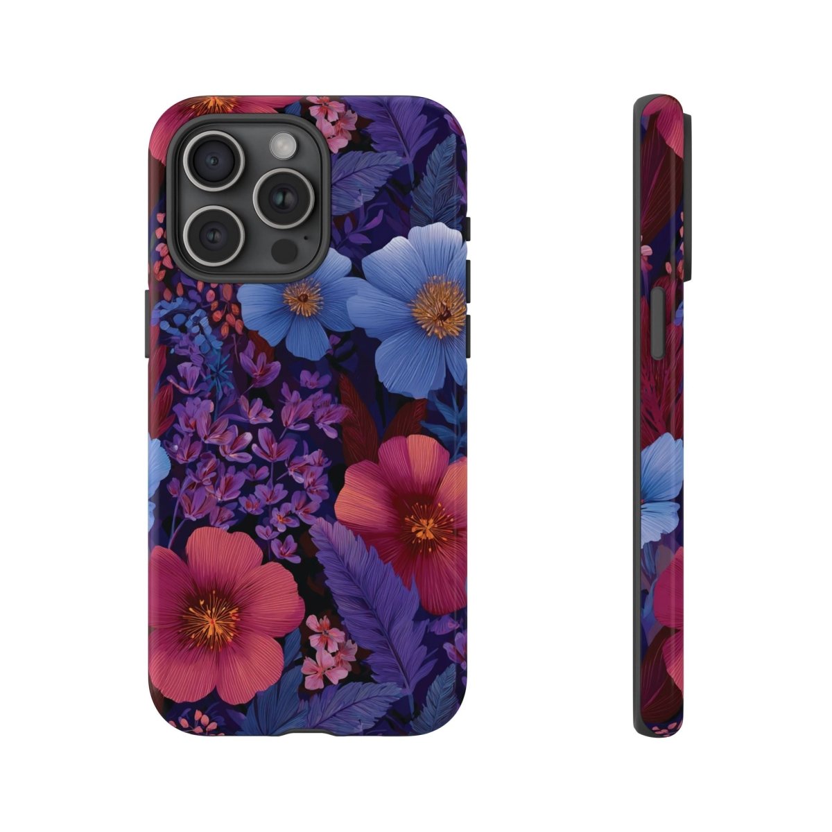Lavender Tropics iPhone Tough Phone Case by Printify on iPhone 17, glossy finish, durable protective design, vibrant floral pattern