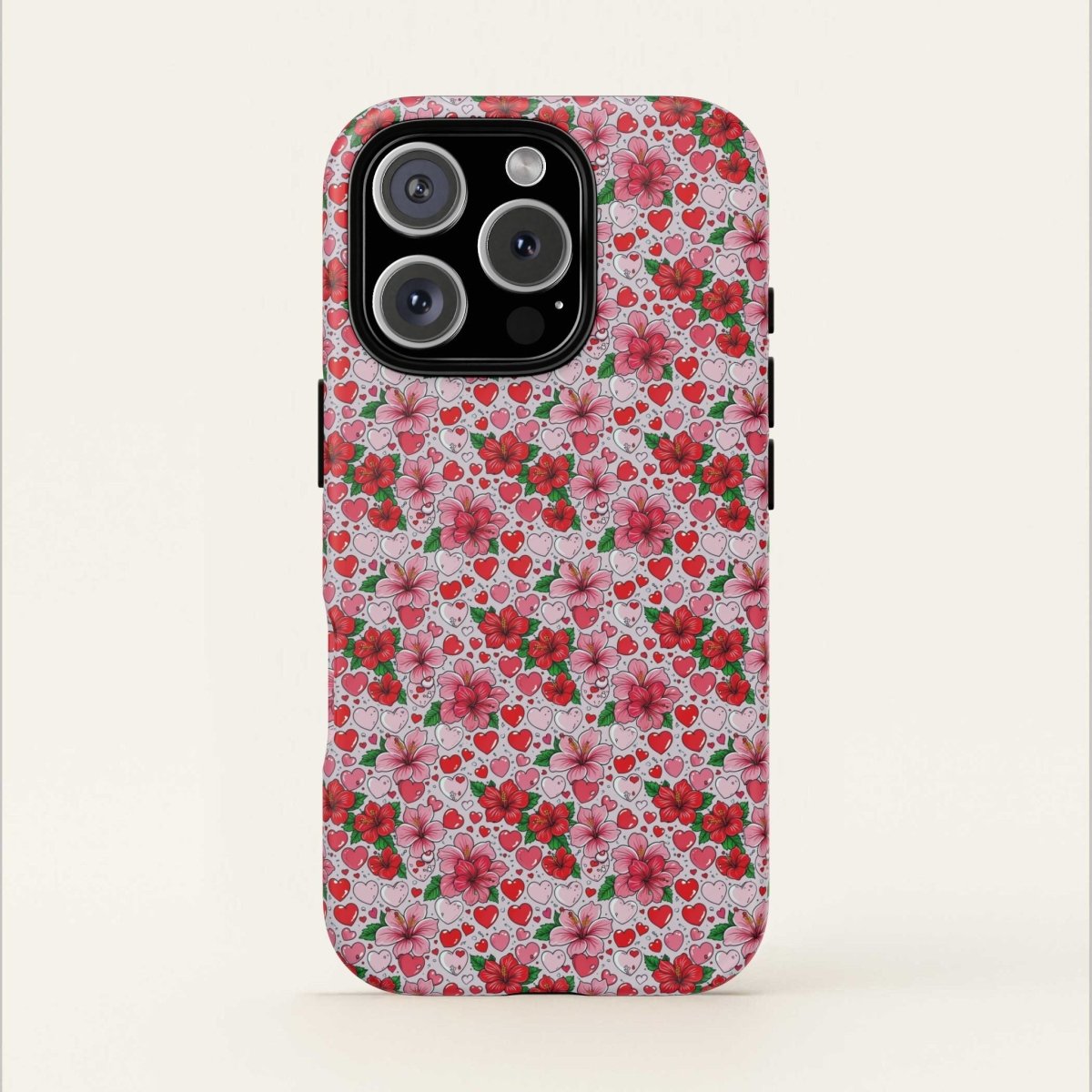 WOYC Love & Aute tough phone case for iPhone 17, glossy protective case with vibrant design in AU/NZ/USA market.