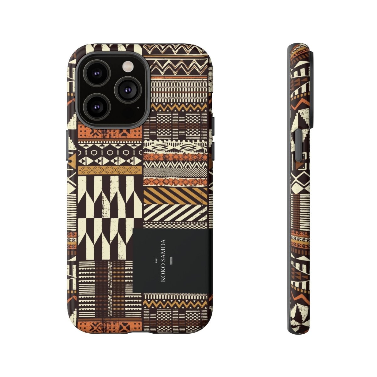 Glossy tough phone case for iPhone 17 with Apia Mosaic design, by Printify, featuring vibrant mosaic patterns for AU, NZ, and USA.