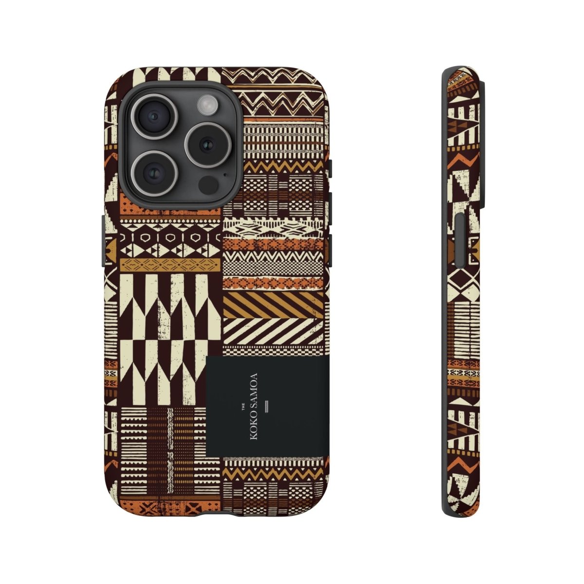 Glossy tough phone case with Apia Mosaic design for iPhone 17, designed by Printify for AU, NZ, and USA markets.