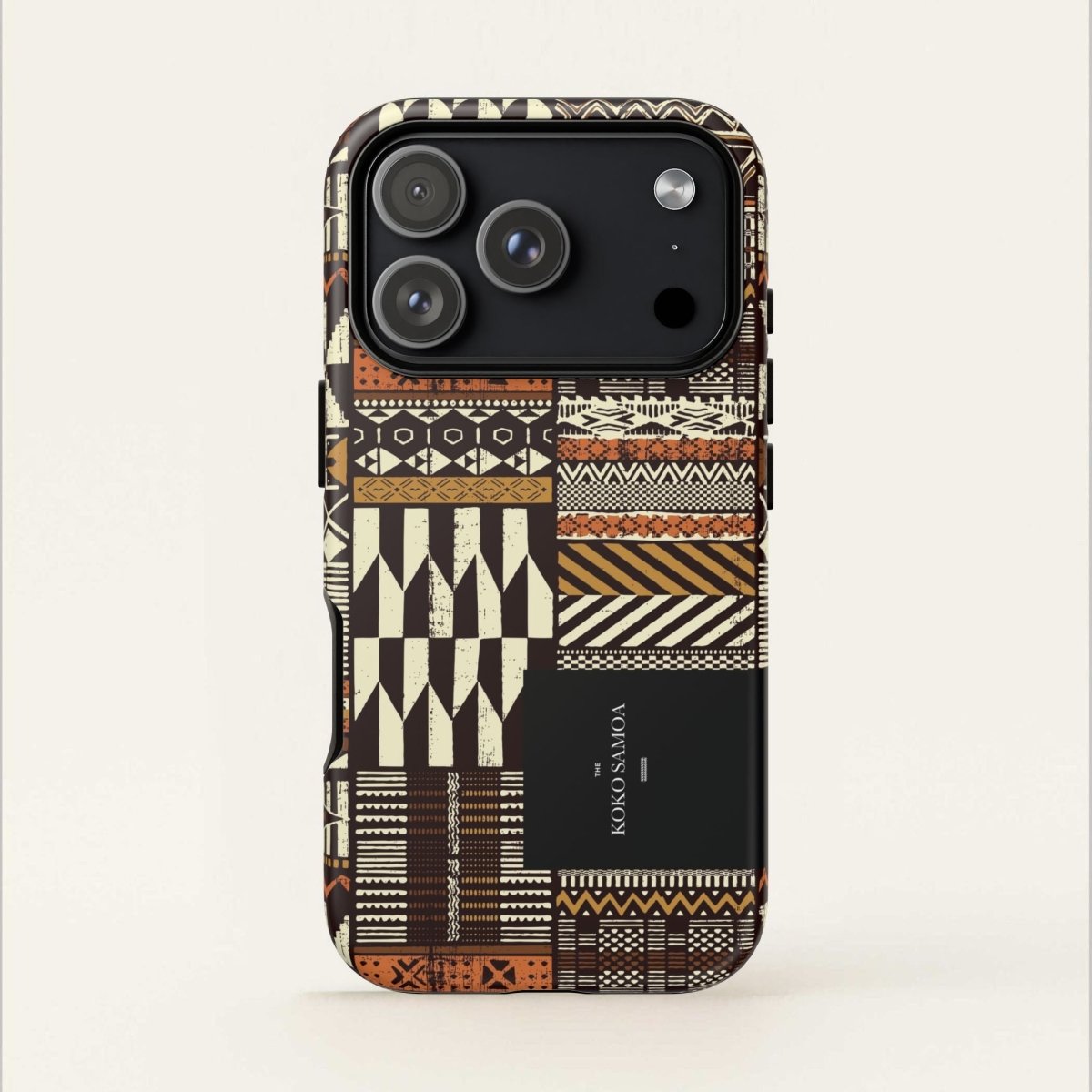 Glossy tough phone case for iPhone 17 with Apia Mosaic design by Printify, suitable for AU, NZ, and USA.