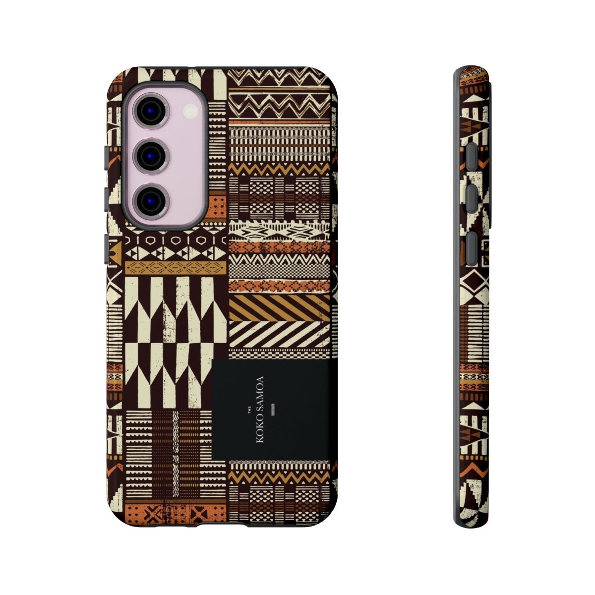 Glossy tough phone case for iPhone 17 with Apia Mosaic design by Printify, featuring durable protection for AU, NZ, and USA markets