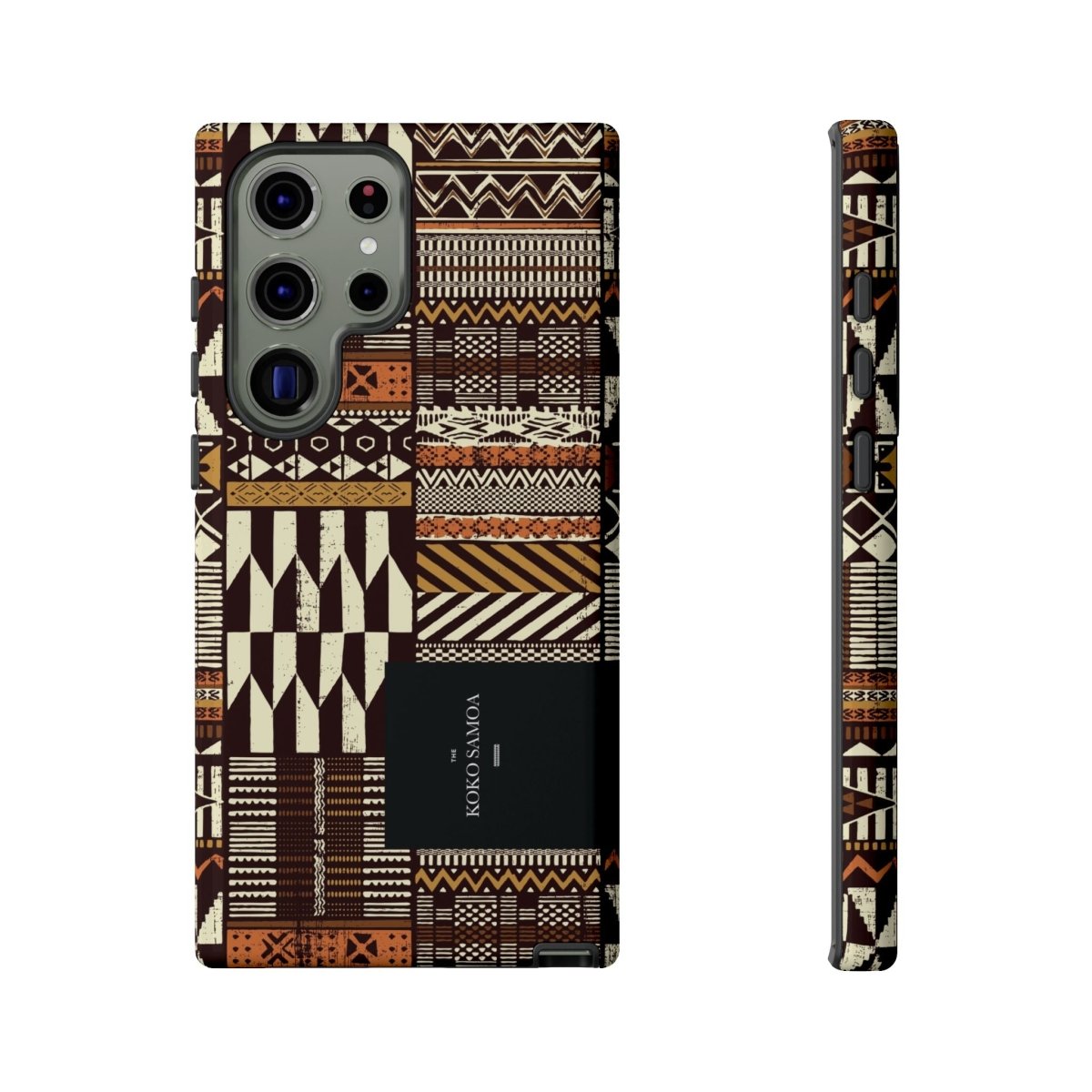 Glossy tough phone case for iPhone 17 with Apia Mosaic design, compatible with AU, NZ, and USA models, by Printify.