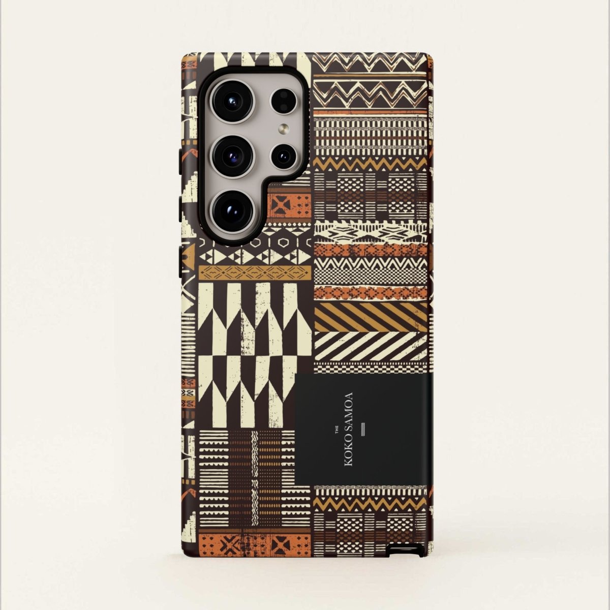 Glossy Tough Phone Case by Printify with Apia Mosaic design for iPhone 17, featuring durable protection in vibrant mosaic artwork.