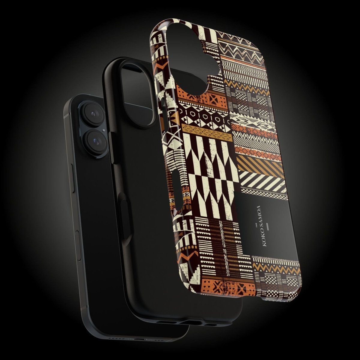 Glossy tough phone case with Apia Mosaic design for iPhone 17, suitable for AU, NZ, and USA.