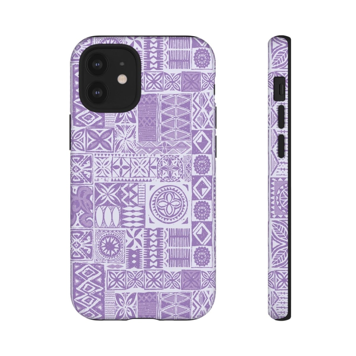 Lavender Elei tough phone case for iPhone 17 by WOYC, glossy protective cover with a vibrant design and durable build.
