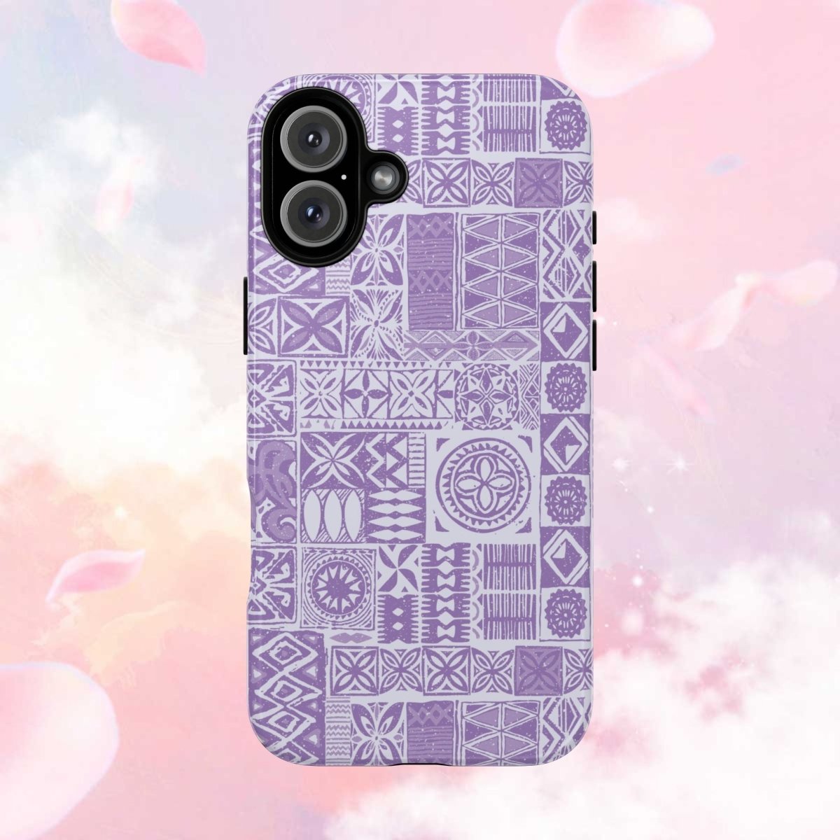 Lavender Elei Tough Phone Case for iPhone 17 by WOYC, glossy protective cover designed for AU, NZ, and USA markets.