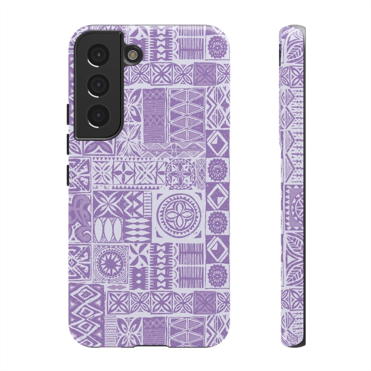 Lavender Elei tough phone case for iPhone 17 by WOYC, glossy finish, durable protective cover for AU, NZ, and USA models.