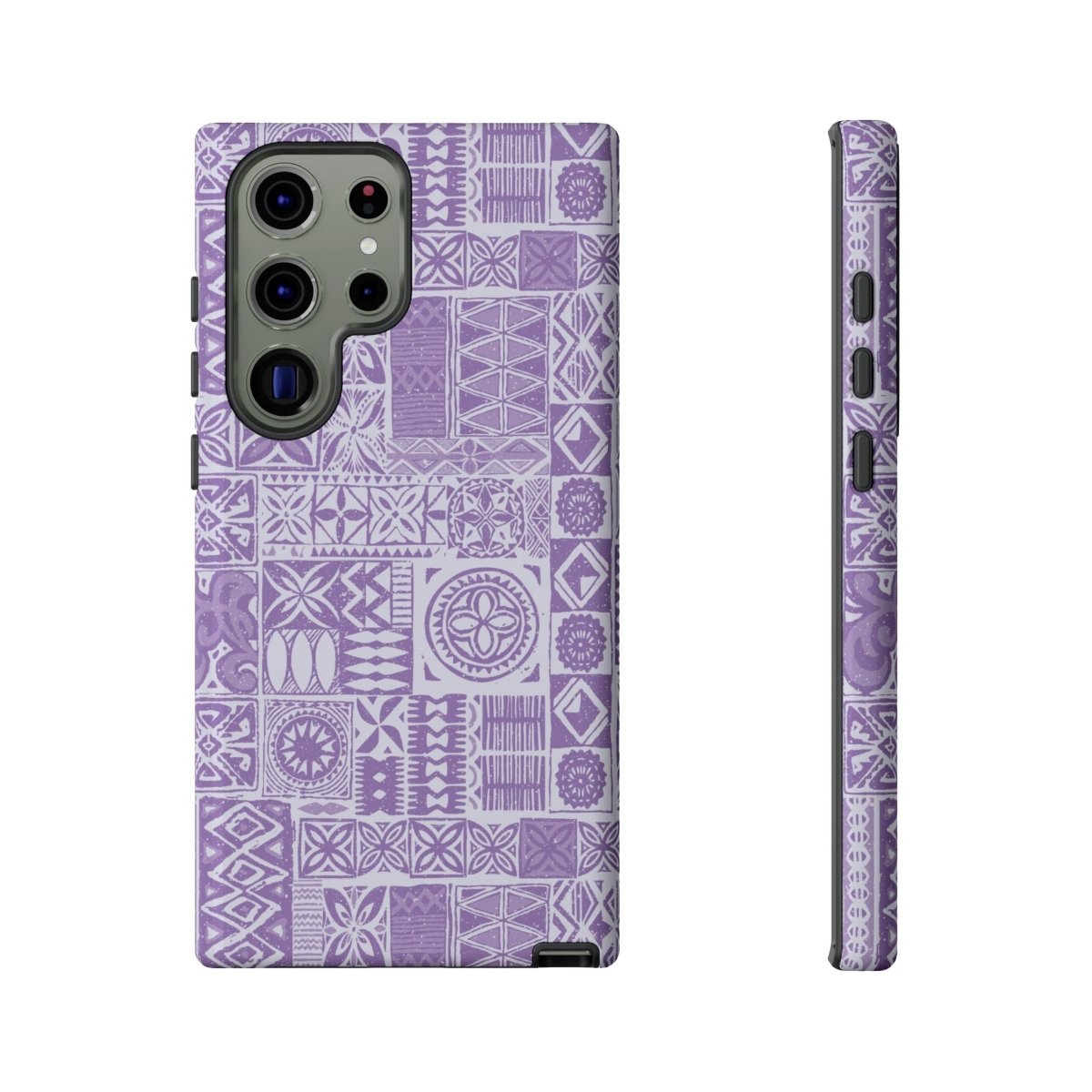 Lavender Elei tough phone case for iPhone 17 by WOYC, glossy finish, protective design for AU, NZ, and USA models.
