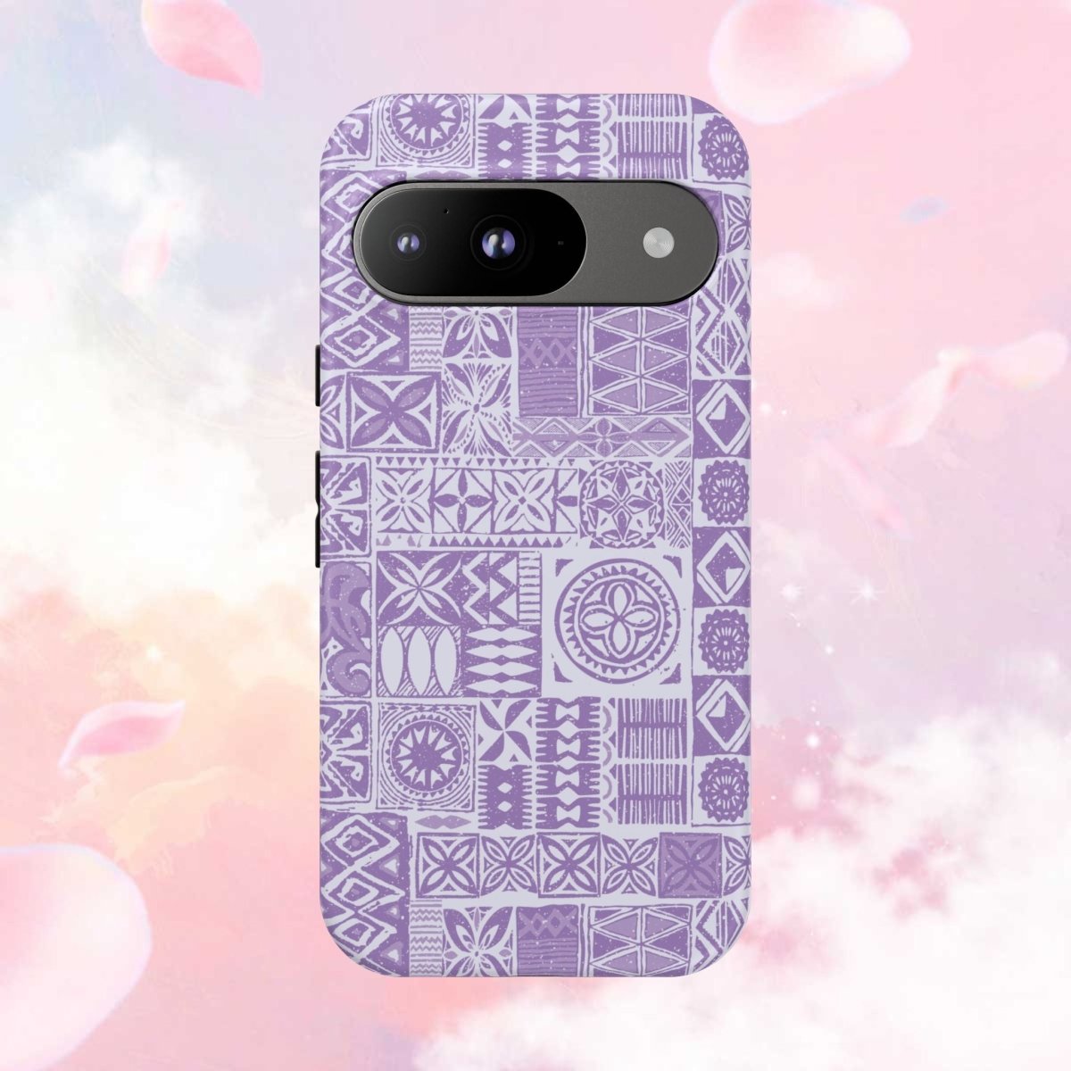 Lavender Elei Tough Phone Case by WOYC for iPhone 17, glossy finish, durable protective cover for AU, NZ, and USA markets.