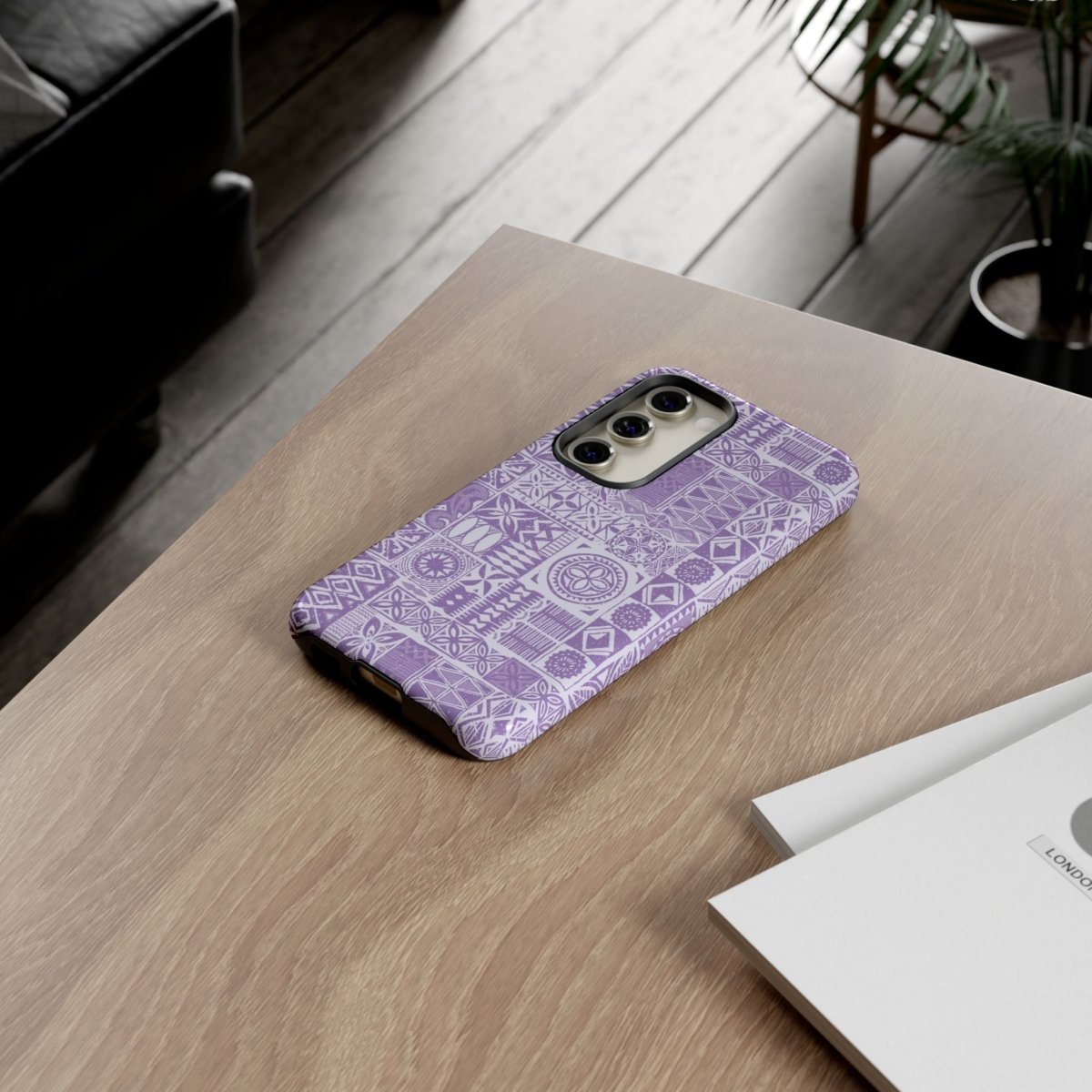 Lavender Elei tough phone case for iPhone 17 by WOYC, glossy and durable, designed for AU, NZ, and USA markets.