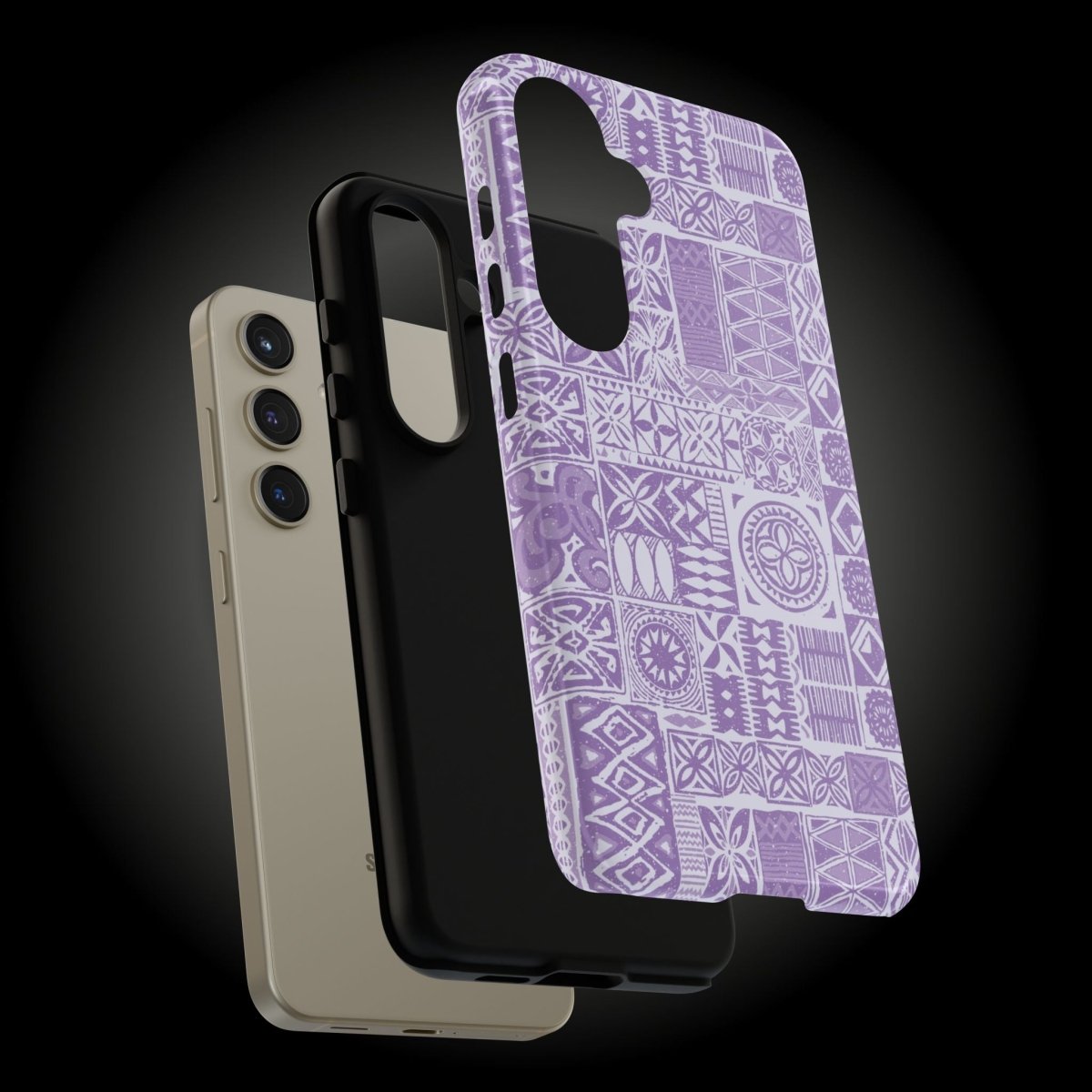 Lavender Elei tough phone case for iPhone 17 by WOYC, glossy and durable design for AU, NZ, and USA models.