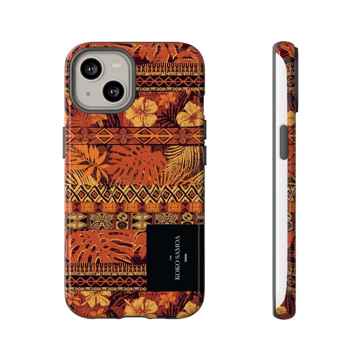 Glossy Tough Phone Case featuring Poutasi Promise design for iPhone 17, durable protective phone case in AU, NZ, and USA.
