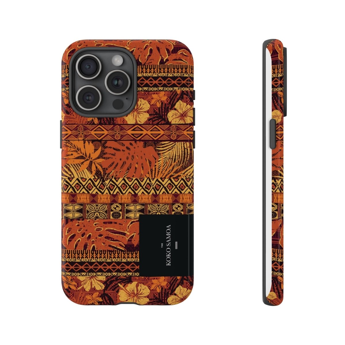 Glossy Tough Phone Case by Printify featuring Poutasi Promise design for iPhone 17, durable and protective for AU, NZ, and US models.