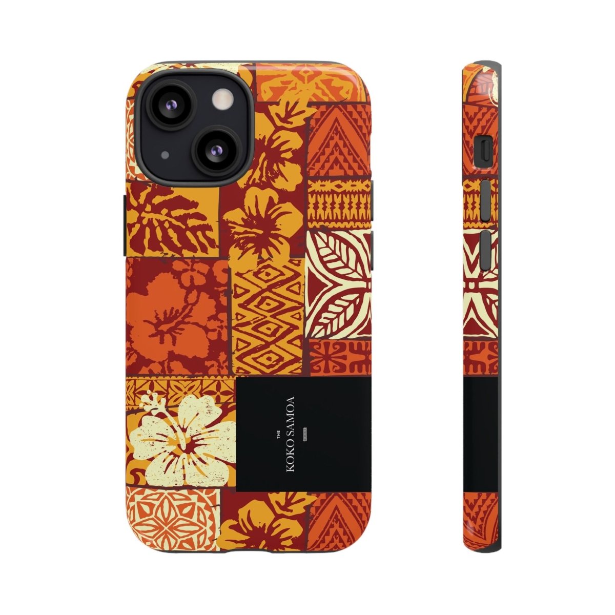Glossy tough phone case for iPhone 17 with Sataoa Sunrise, featuring durable protection and vibrant colors.
