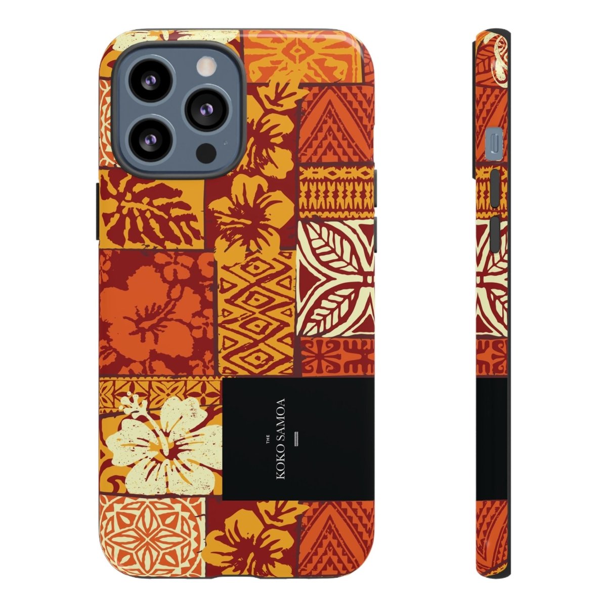 Glossy Tough Phone Case featuring Sataoa Sunrise design for iPhone 17, suitable for AU, NZ, and USA.