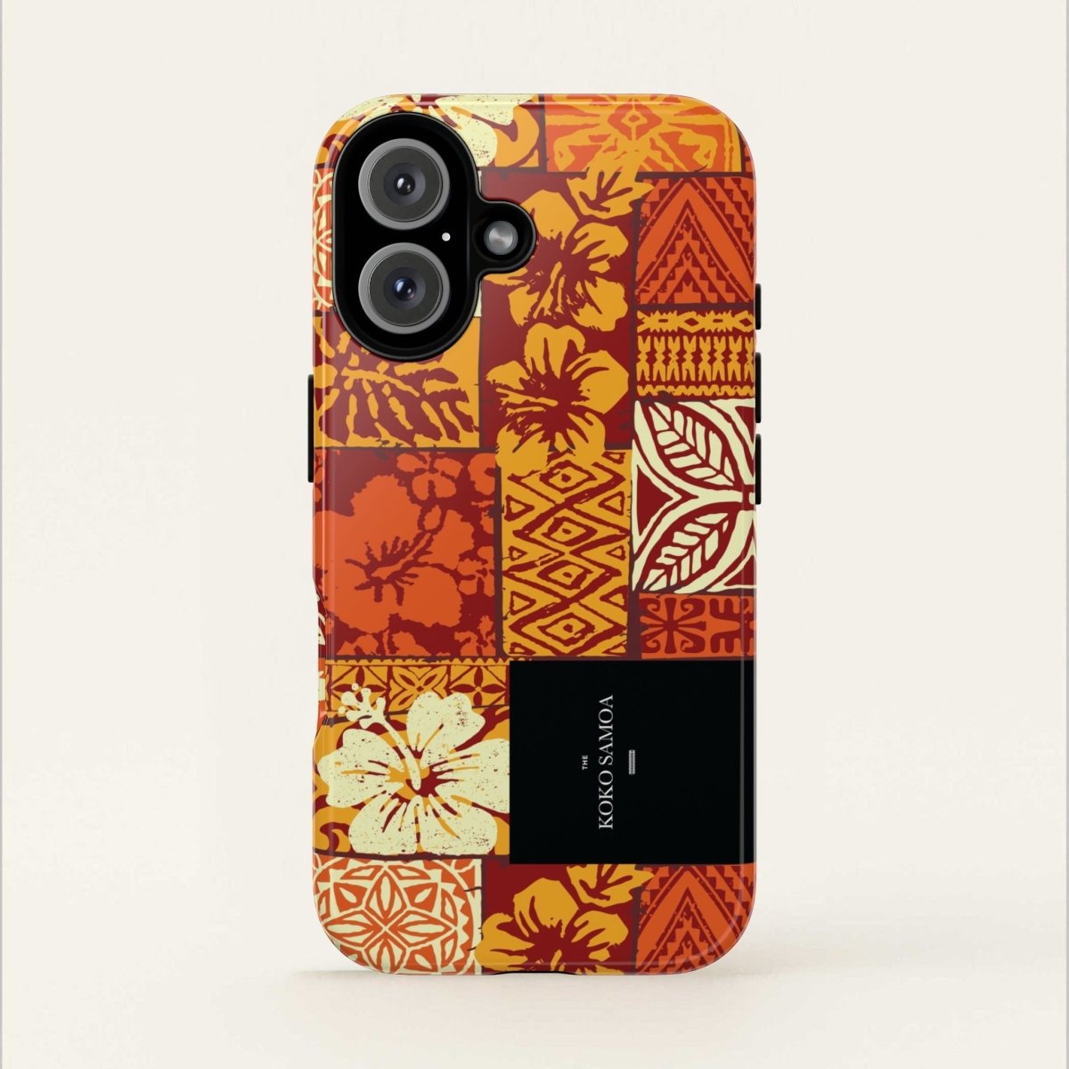 Glossy tough phone case for iPhone 17 featuring Sataoa Sunrise design from Printify, suitable for AU, NZ, and USA regions.