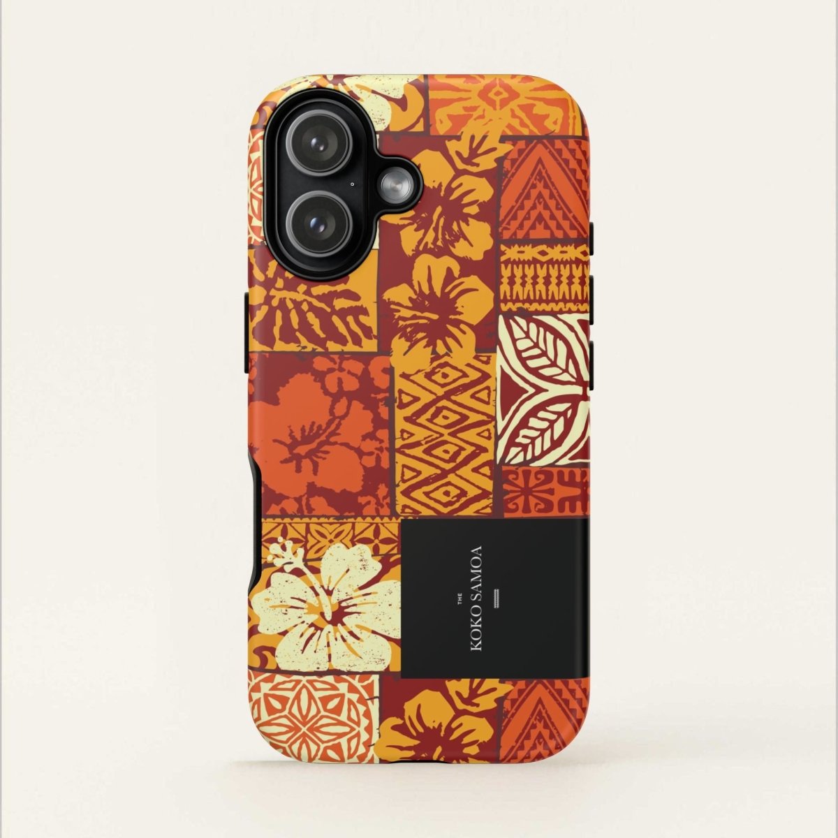 Glossy tough phone case for iPhone 17 featuring Sataoa Sunrise design by Printify, suitable for AU, NZ, and USA regions.