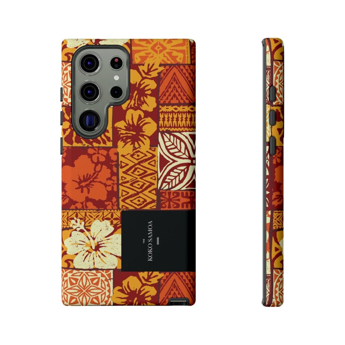 Glossy tough phone case for iPhone 17 featuring Sataoa Sunrise design by Printify, suitable for AU, NZ, and US regions.