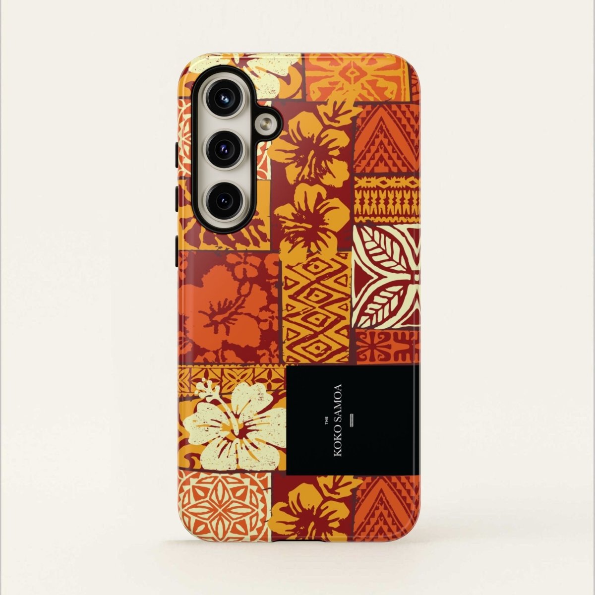 Glossy tough phone case for iPhone 17 by Printify featuring Sataoa Sunrise design, suitable for AU, NZ, and USA regions.