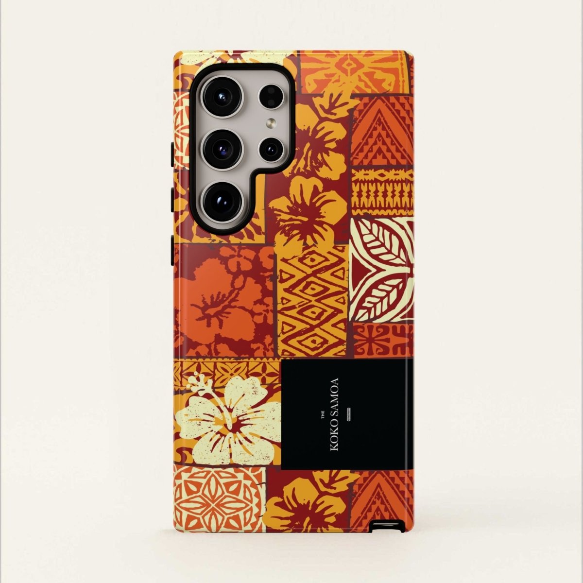 Glossy tough phone case for iPhone 17 featuring Sataoa Sunrise design by Printify, suitable for AU, NZ, and USA.