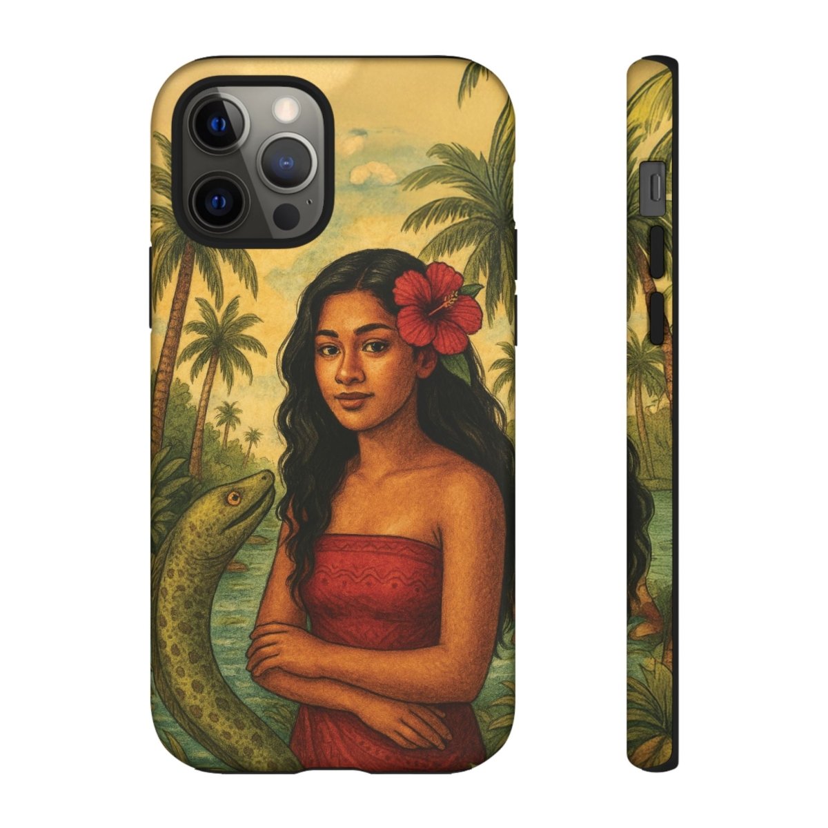 Glossy Tough Phone Case featuring Sina & The Eel design for iPhone 17, durable protection, AU/NZ/USA compatible
