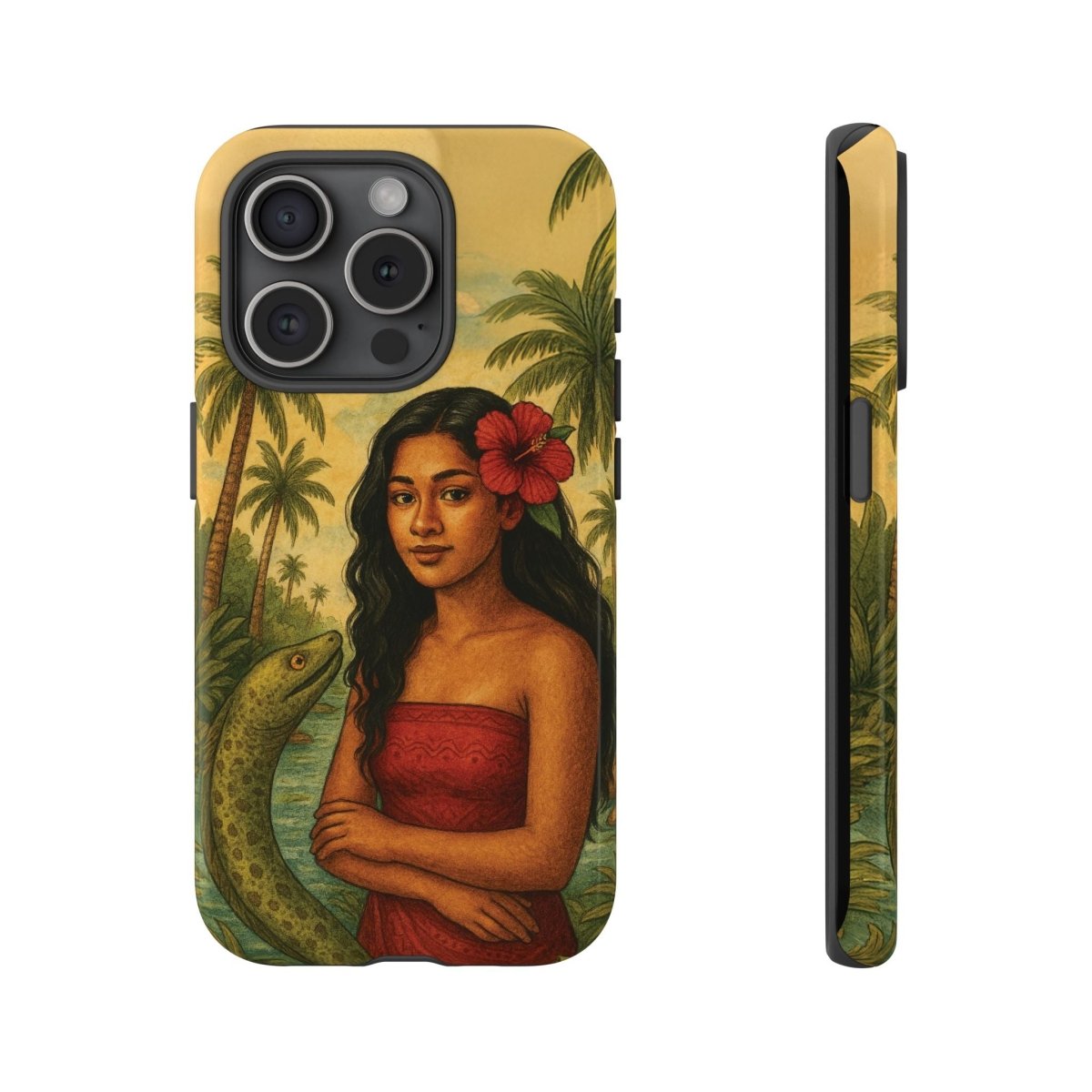 Glossy Tough Phone Case by WOYC featuring Sina & The Eel design for iPhone 17, made for AU, NZ, and USA markets.