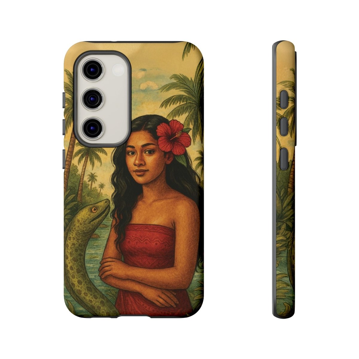 Glossy Tough Phone Case by WOYC featuring Sina & The Eel design for iPhone 17, durable and protective for AU, NZ, and USA models.