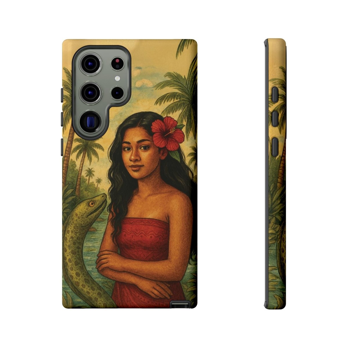Glossy Tough Phone Case by WOYC featuring Sina & The Eel design for iPhone 17, durable protective cover for AU/NZ/USA.
