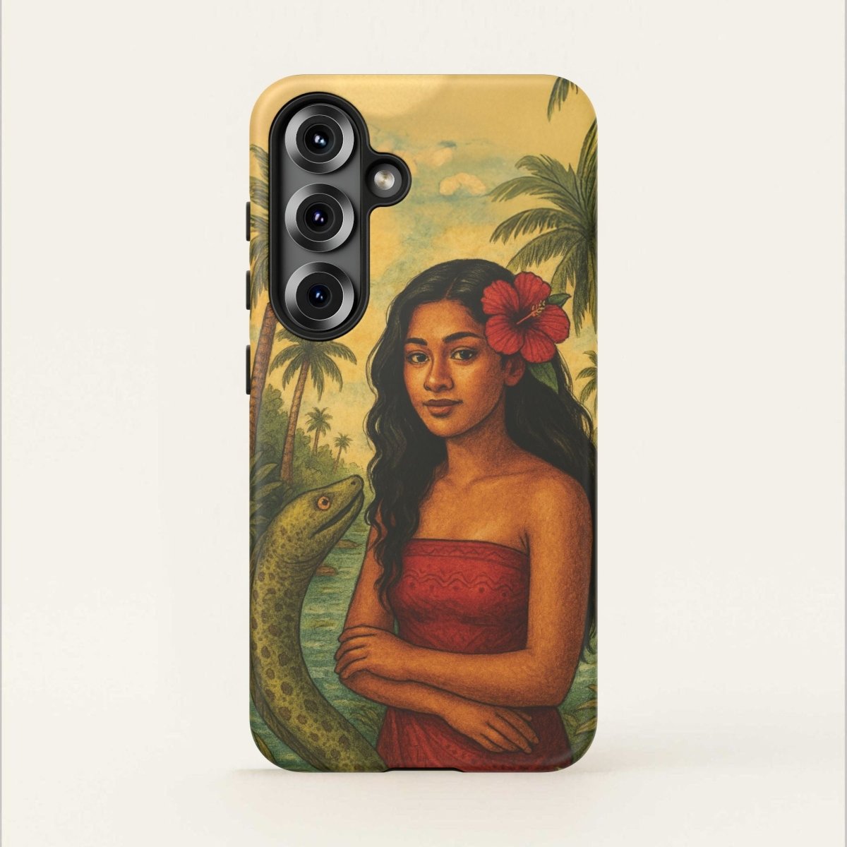 Glossy Tough Phone Case for iPhone 17 by WOYC featuring Sina & The Eel design, durable protective cover for AU, NZ, and US.