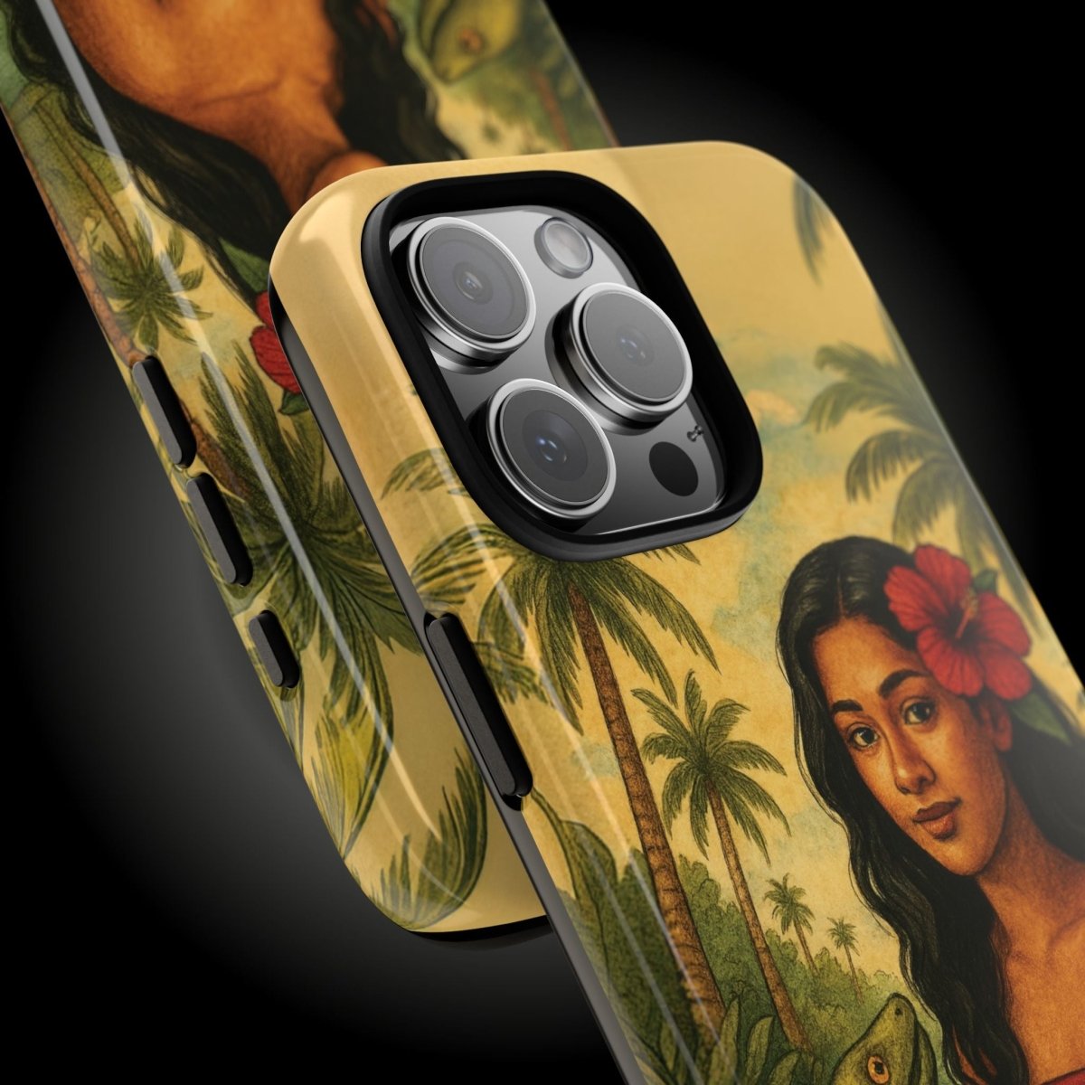 Glossy Tough Phone Case featuring Sina & The Eel design for iPhone 17, durable protection for AU, NZ, and USA markets.