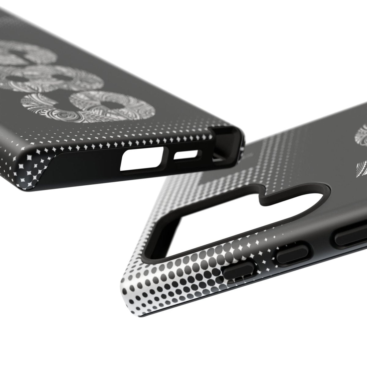 Samsung Galaxy S25 tough phone case by Printify, glossy protective cover with rugged design for durability.