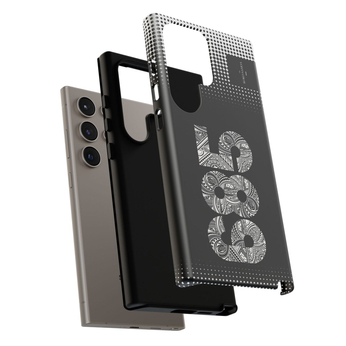 Samsung Galaxy S25 tough phone case by Printify, glossy protective case with rugged design for durable smartphone protection.